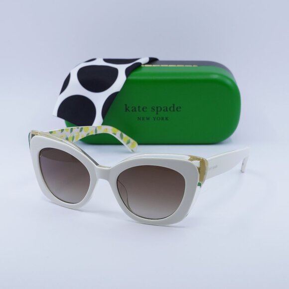 Final Price! Kate Spade MARIGOLD/S 0SZJ HA Ivory/Brown Sunglasses